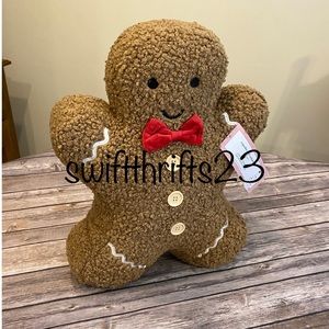 Cashmere and Cupcakes Gingerbread Man Pillow